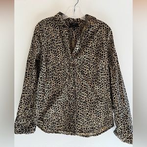 J. Crew Slim Fit Leopard Print Button Down
